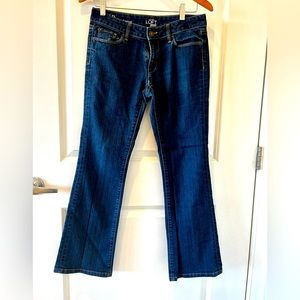 Loft Curvy Dark Blue Bootcut Jeans/ Size 6 Petite